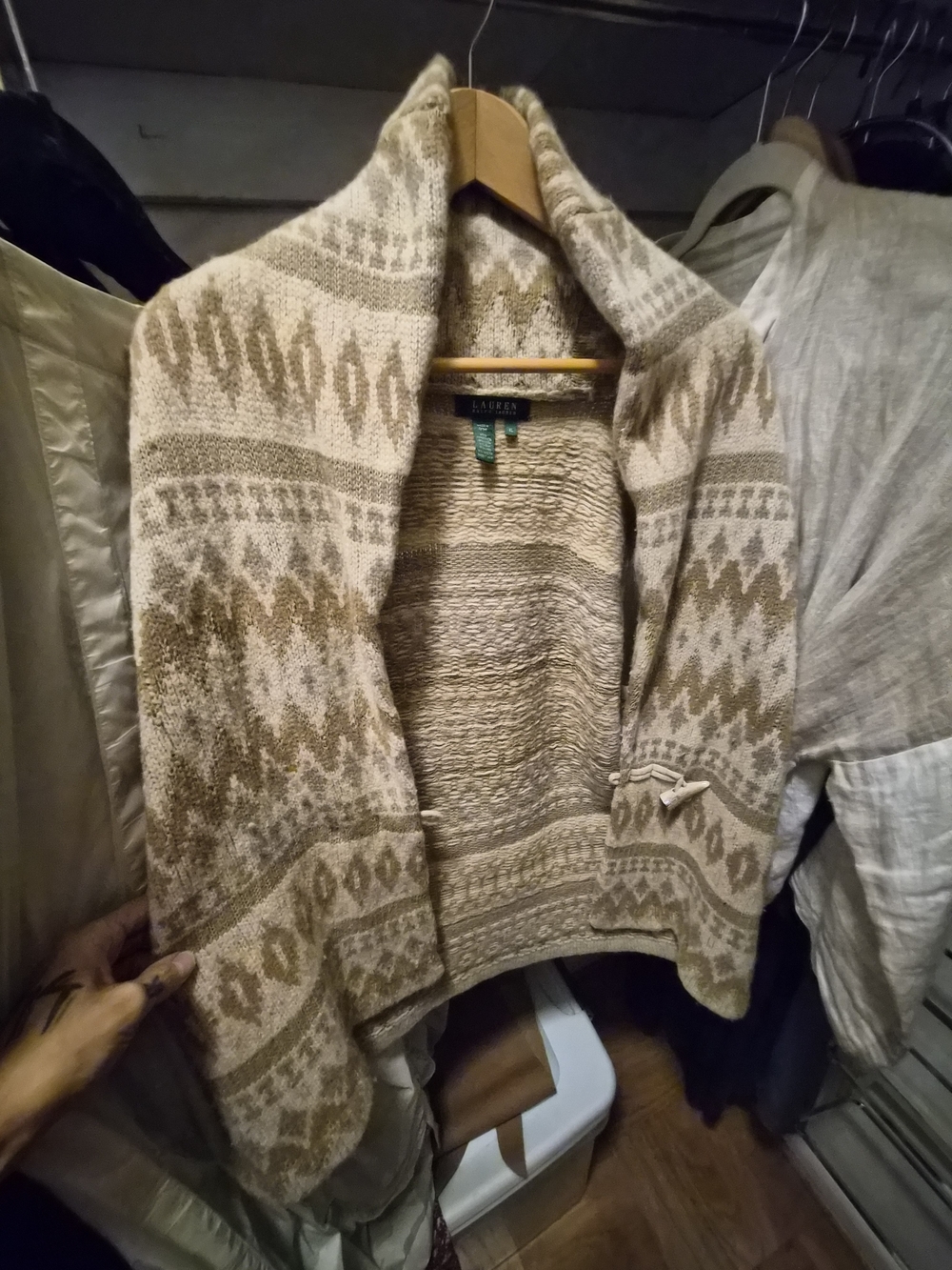 LAUREN Ralph Lauren Fair Isle Cowl Neck Knit Vest | Extra Large (XL)